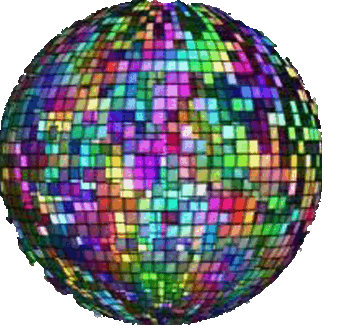 Kugel aus Facetten in allen Farben